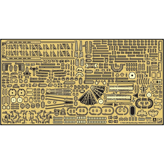 Pit Road 1/700 GB Series Japanese Navy Battleship Musashi for Battle of Leyte Gulf Genuine Grade Up Parts Set Plastic Model Parts GB7016