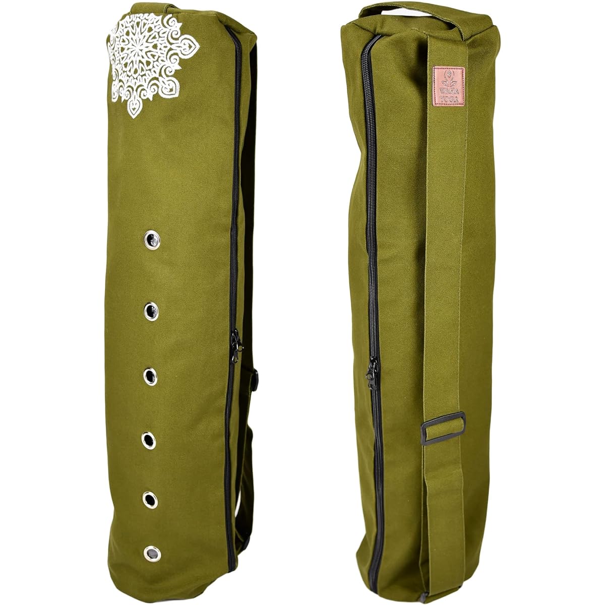 Waha Yoga - Yoga Mat Zipped Bag - Canvas Fabric with Pocket - 72x16 cm