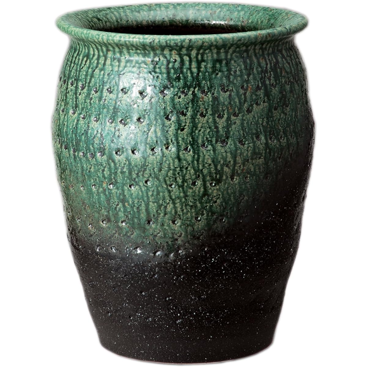 Green pot-shaped umbrella stand 535-02