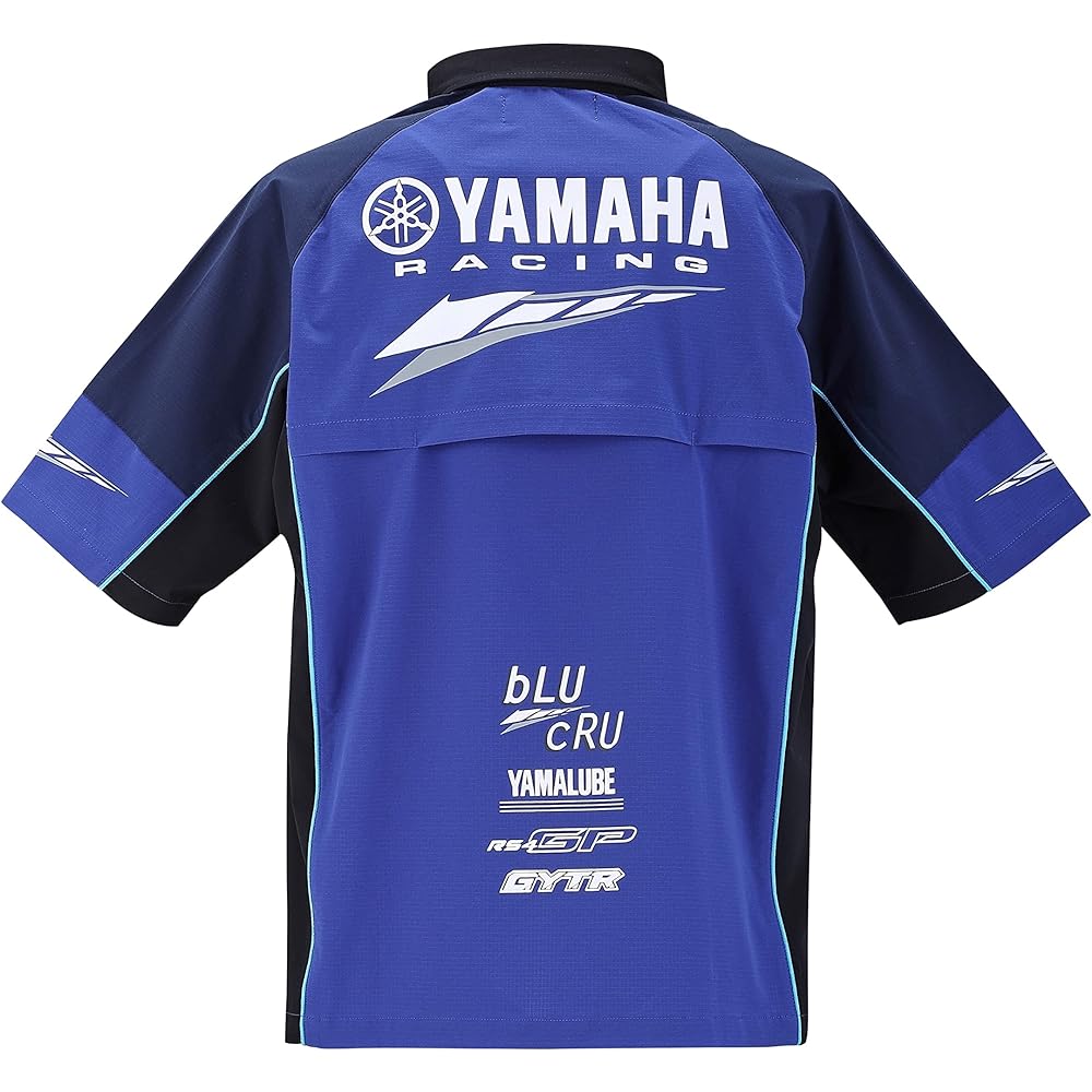 Yamaha YAMAHA RACING YRB18-SA Pit Shirt Blue S Size 90792-Y149W Watching the Race Sweat Absorbent Quick Drying Button Down