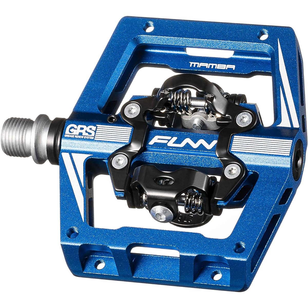 Funn Mamba S Binding Pedal - Double Sided SPD Compatible Mountain Bike Pedals - Single Side Flat Pedal - Suitable for Mountain Bikes, BMX Bicycles, Gravel Bicycles, Bicycle Pedals, 9/16" Steel Axle
