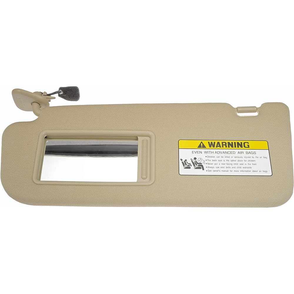 Dorman 74212 Drivers Side Sun Visor Assembly for Select Hyundai Models, Beige
