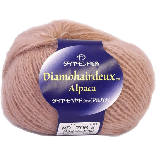 Diamond Yarn Diamond Yarn Diamond Mohair Dual Paca Yarn Medium Thick col.706 Pink 40g Approx. 160m Set of 10 Balls