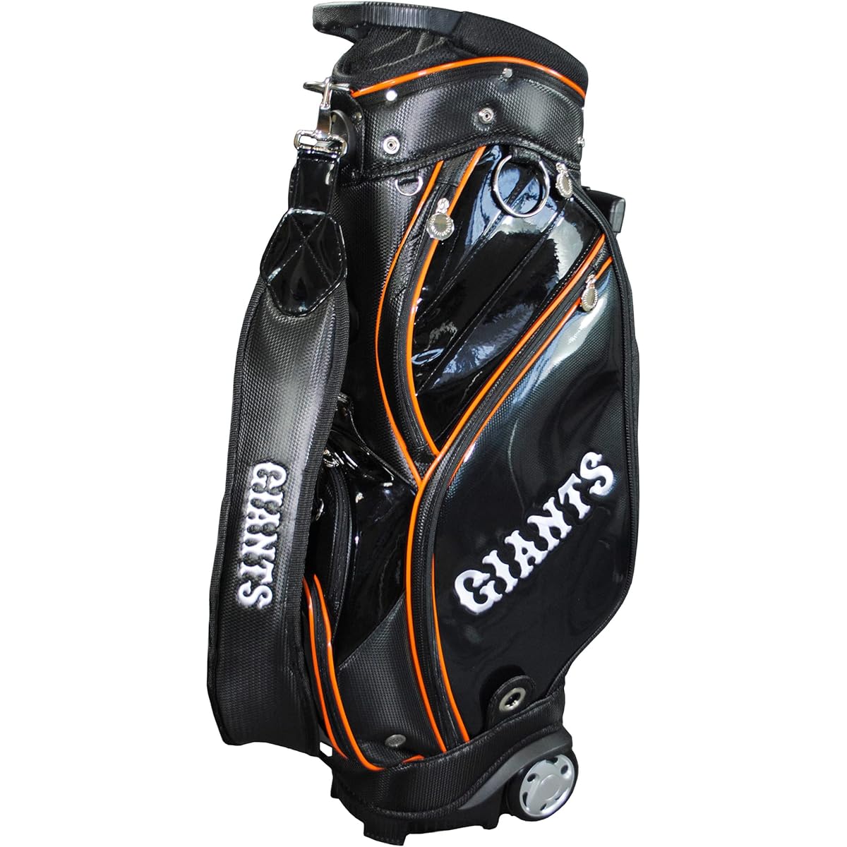 LEZAX Yomiuri Giants 9.0 Type Caddy Bag with Casters Black YGCB-2402