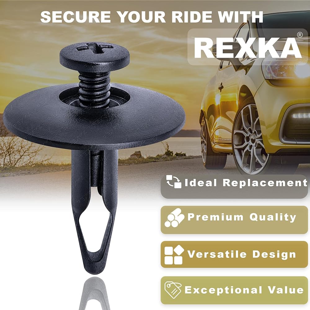 REXKA Push type retainer 30 pieces Head 1 inch length 29/32 inch Ford N804837S expedition Lincoln Navigator