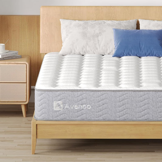 Avenco Hard Mattress Double Extra Thick 20cm High Resilience Bed Mattress 682 Coils 2.2/2.2mm 3 Zone Structure Pocket Coil Mattress Hard Mattress No Bottoming Feeling Body Pressure Dispersion Support Turning Over Urethane Double Mattress ~Words of the St