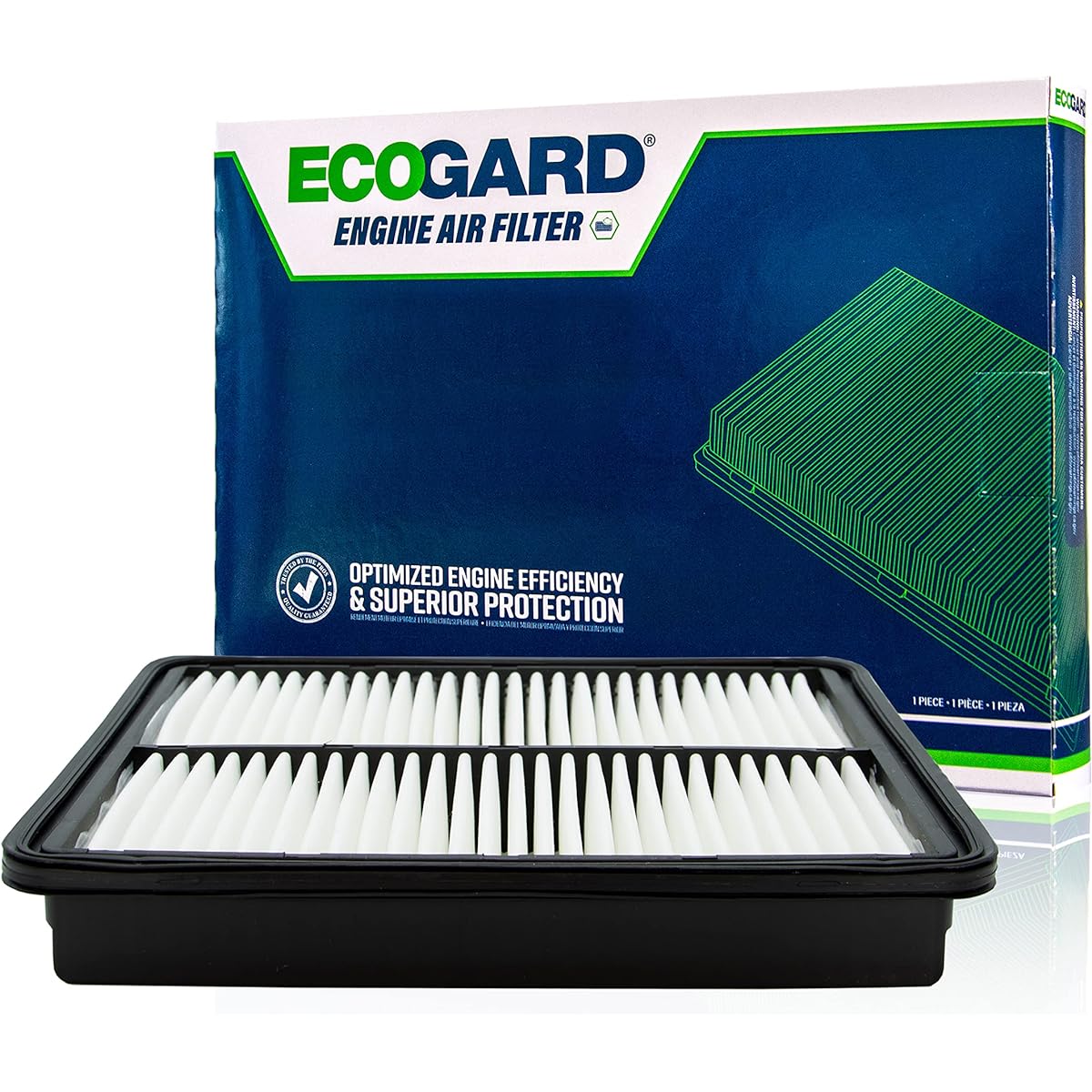 ECOGARD XA6124 Premium Engine Air Filter Hyundai Sonata 2.4L 2011-2014, Santa Fe 2.4L 2010-2012, Sonata 2.0L 2011-2014, Santa Fe 3.5L 2010-2012, Azera 3.3L 2012-201201222012 1717