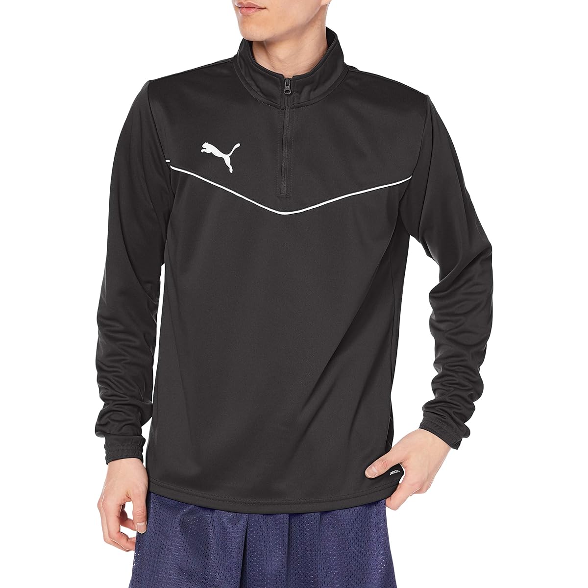 [PUMA] Moisture Absorbent Quick Drying Long Sleeve Shirt TEAMRISE 1/4 Zip Top 657643 Men's