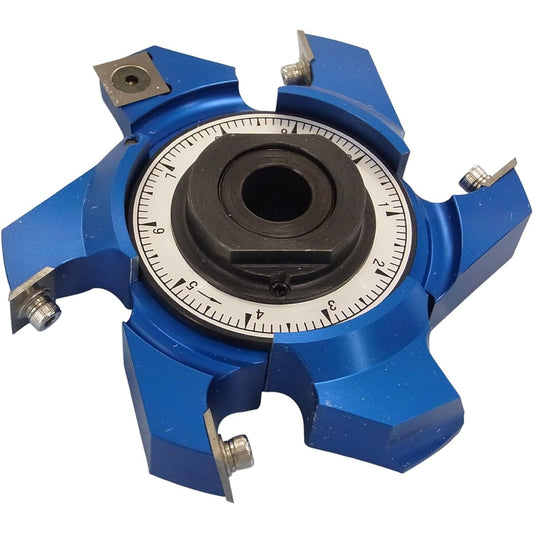 Chukyo Cutting Width Adjustment Interchangeable Blade Three-sided Finishing Free Adjustable Cutter C-21 Type For Cutting Width 21~36mm Outer Diameter 120mm x Number of Blades 6P