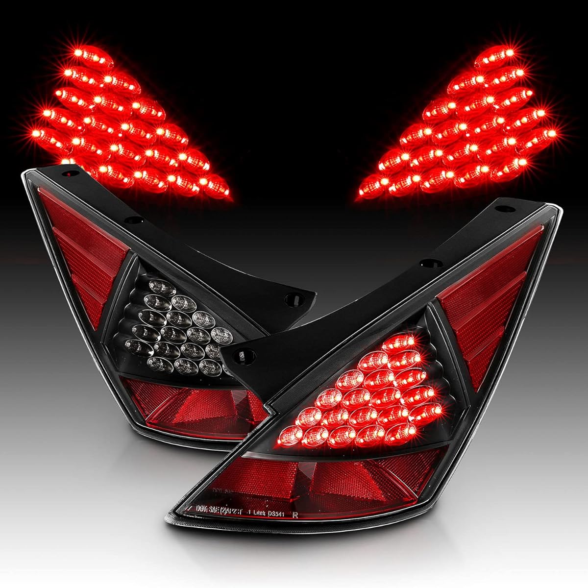 Amerilite LED Tail Light Black 350Z -passenger seat and driver's seat side