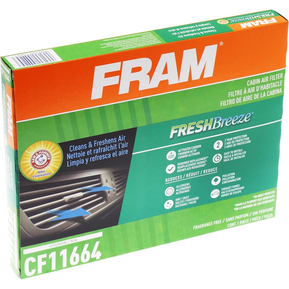Fram CF11664 With Fresh Breeze Cabin Air Filter Arm & Hammer