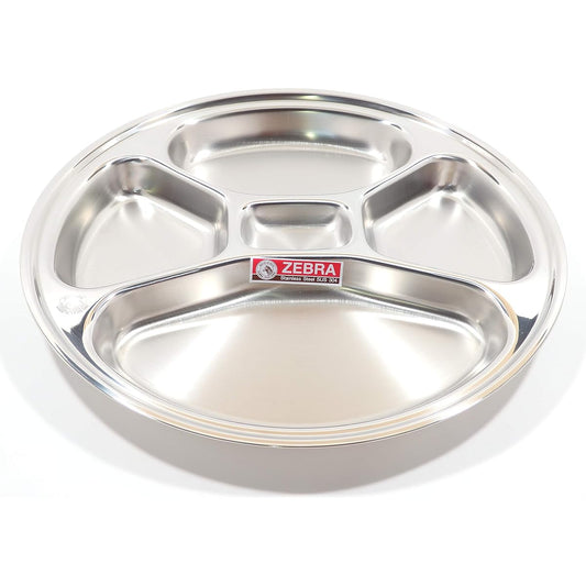 ZEBRA Stainless Steel Round Compartment Tray 30cm