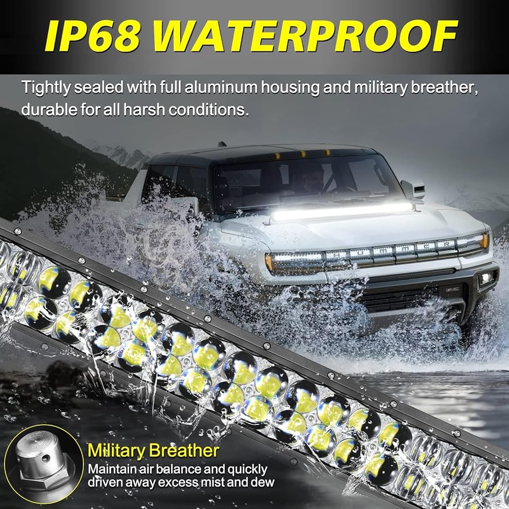 AKD 40-inch LED LED Light Barkit 400W 2 row off-road driving light wiring spot flood combo LED worklite bar bumper roof light track pickup UTV SUV Ford Toyota CAN-AM
