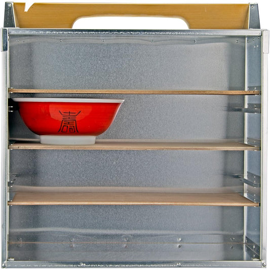 Mtate Rimatsu Aluminum Delivery Box, Horizontal Type, 4 Tiers (Supports 8 Bowls)