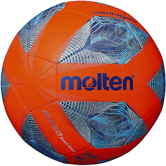 Molten Soccer Ball for General/University/High School/Junior High School Size 5 Ball Internationally Certified Ball Certification Ball Vantaggio Beach Soccer Orange x Blue F5A3550-OB