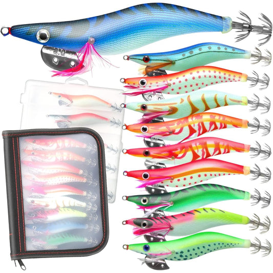 Fishing goo! Egging lure 5 pieces 10 pieces set Rattle built-in night light 2.5 size 3 size 3.5 squid octopus bait tree device