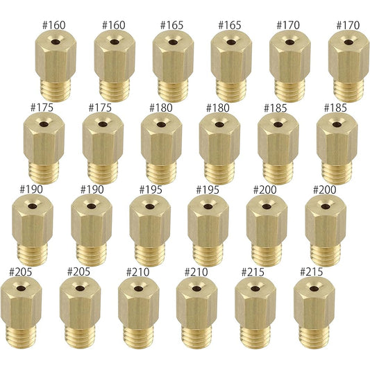 POSH Motorcycle Supplies Main Jet 12 Oversize Main Jet Set Mikuni Hexagonal Large VM20/26/TV26/Flat 24 (6X11.5) 720000-10