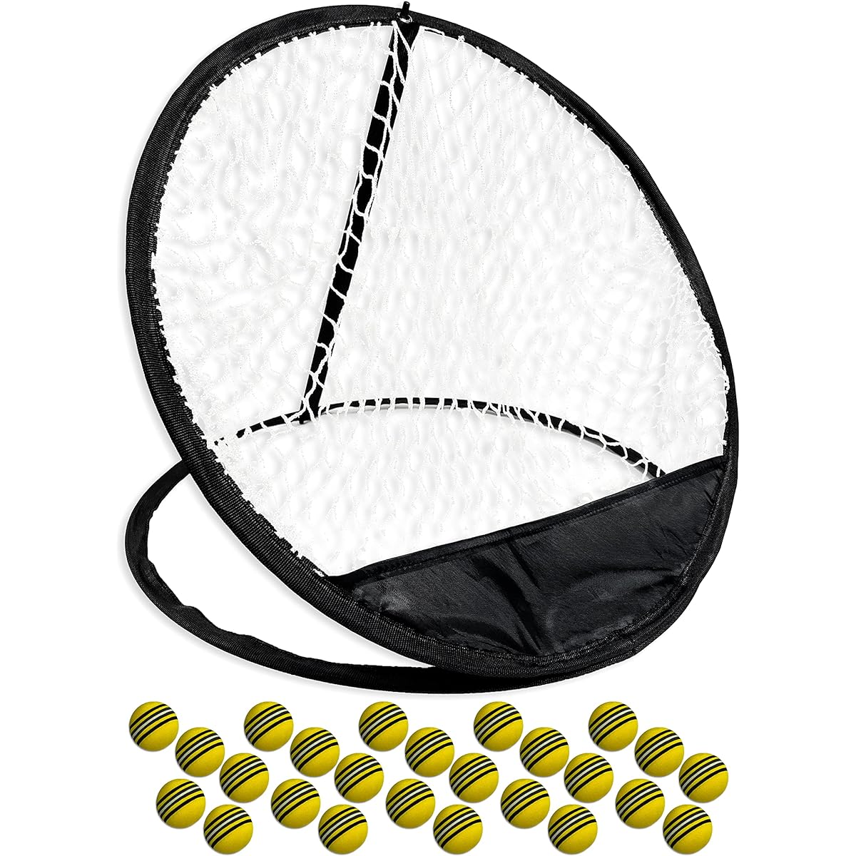 noyips Golf Approach Practice Net Ball Set of 25 Simple Folding Storage Bag Chipping Chip Shot hibikurasu GOLF