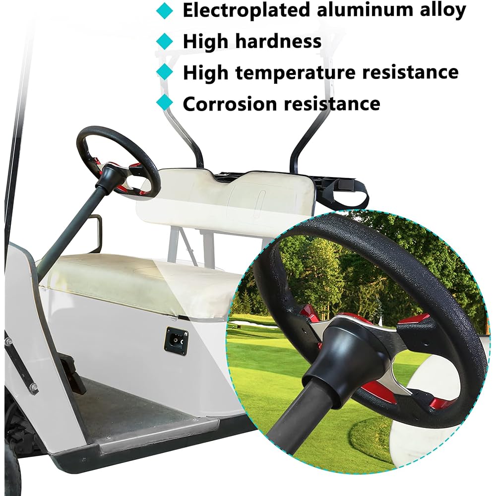10L0L Golf Carts Steering Wheel or Adapter Golf Cart Club Car DS & Presedent For EZGO RXV & TXT and Yamaha Carbon Fiber
