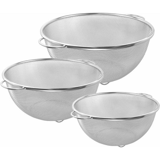 Nagao Tsubamesanjo Colander Set 19cm 22cm 25cm 18-8 Stainless Steel Made in Japan