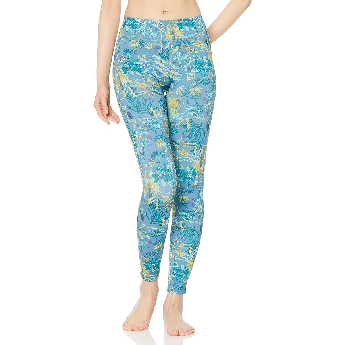 [Atsugi] Yoga Pants [Clear Beauty Active] Yoga Botanical Pattern Stretch Fit Yoga Leggings 49264PS Women's