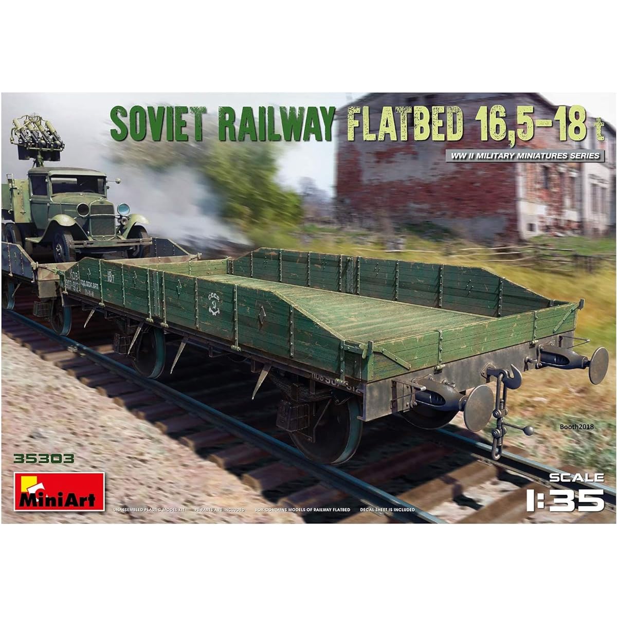 Miniart 1/35 Soviet open wagon 16.5-18 tons plastic model MA35075