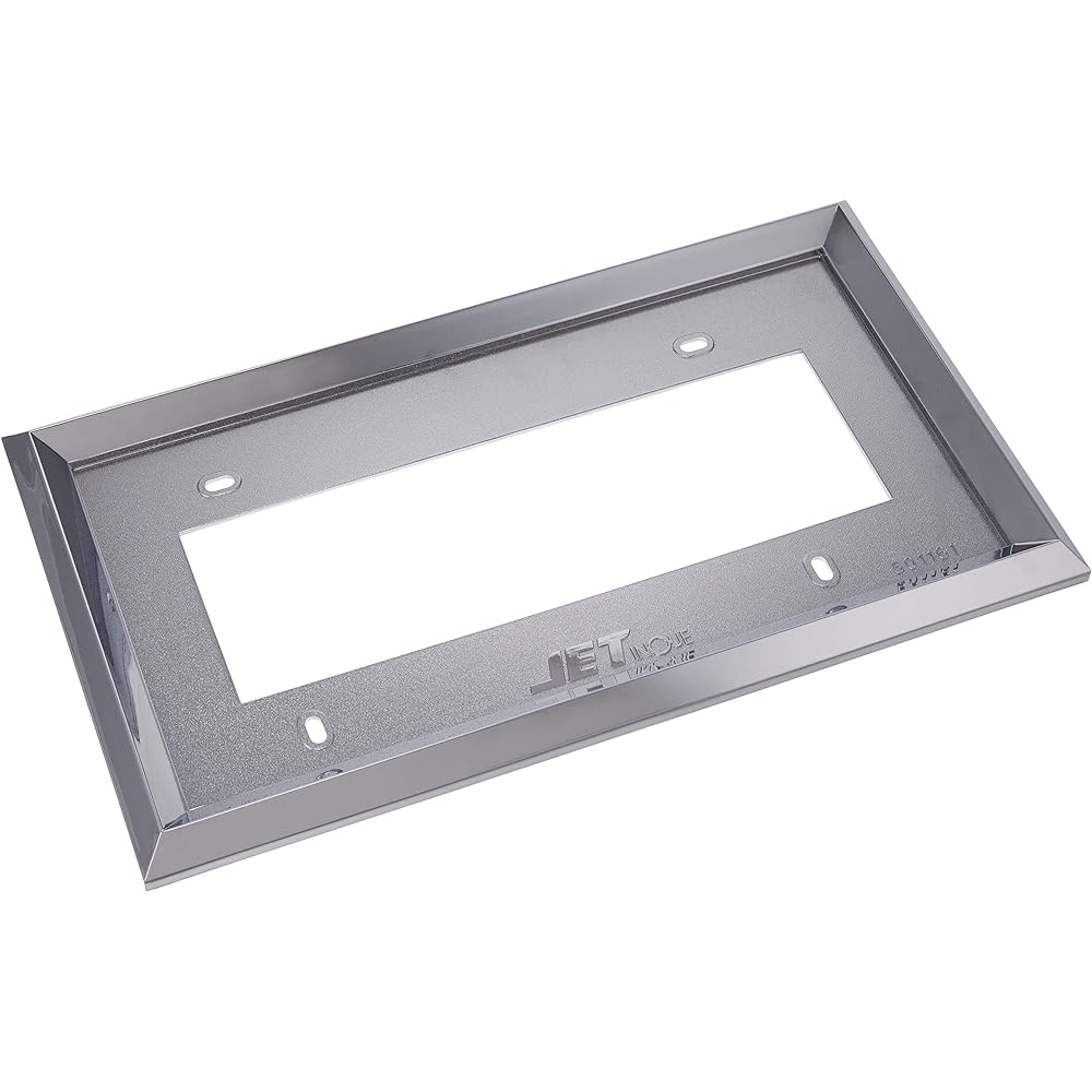 JET INOUE License Plate Frame 20mm Square Resin Plated License Plate Frame for Trucks and Large Vehicles 501161 Silver