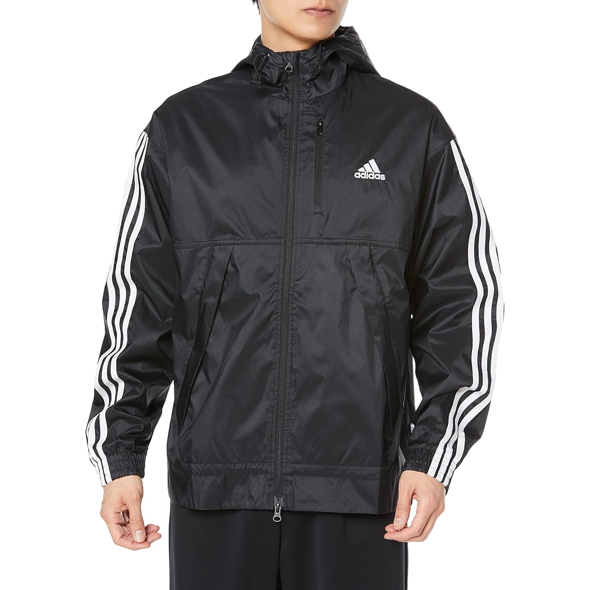 [Adidas] Jersey Top 3 Stripes Loose Fit Hooded Woven Jacket BXF20 Men's