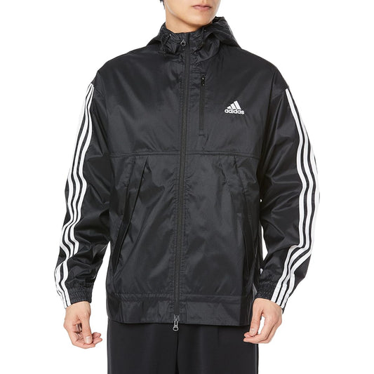 [Adidas] Jersey Top 3 Stripes Loose Fit Hooded Woven Jacket BXF20 Men's