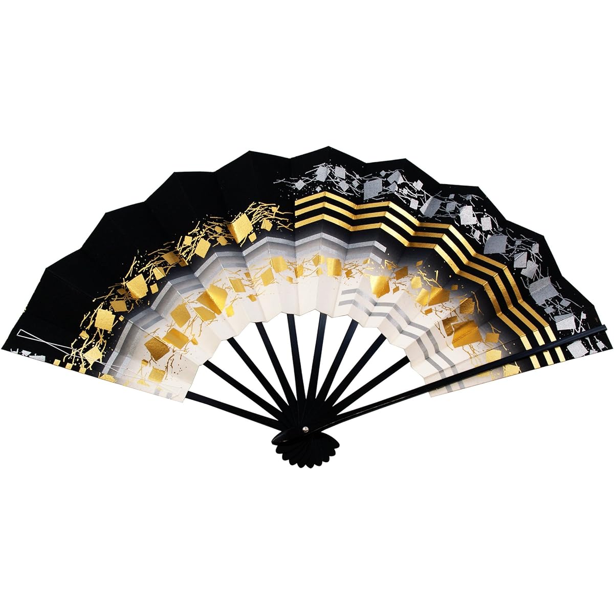 Osaka Choseido Mai Fan Nogi Foil Chirashi 29cm Made in Japan Kyoto Fan Original Set Paper Box with Smell Bag Japanese Dance Overseas Souvenir