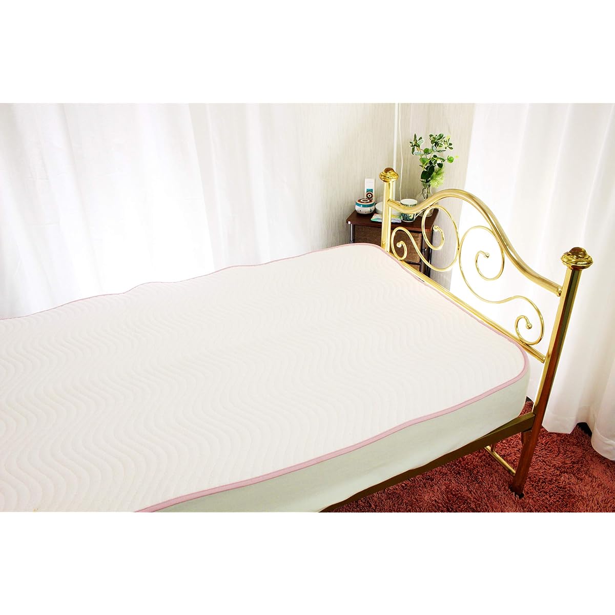 Romance Kosugi Japanese Pile Fabric Bed Pad Pink Double