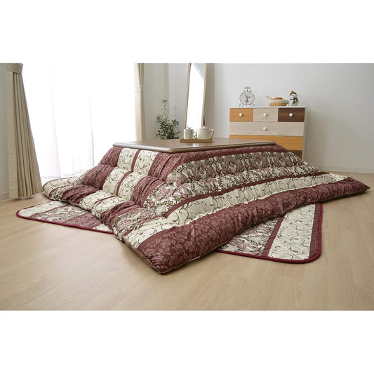 Ikehiko Kotatsu Futon Large Rectangular Viola Approx. 205 x 315 cm Red Classic Made in Japan #5970469
