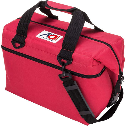 AO Coolers Campus Soft Cooler 24 Pack Red Lightweight Insulated Cooler Box AO24RD (Japanese Genuine Product)