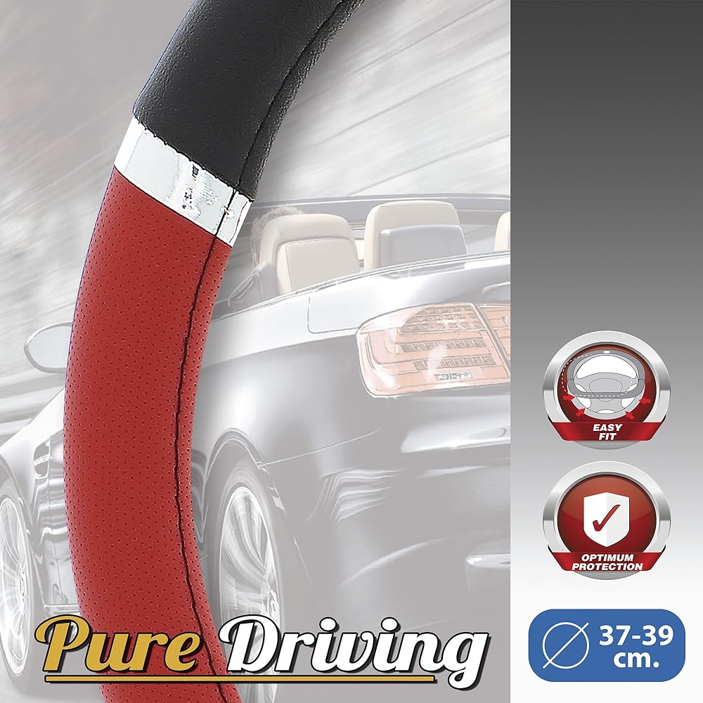 Sumex Speed PVC Steering Wheel Cover – Red/Black by SUMEX