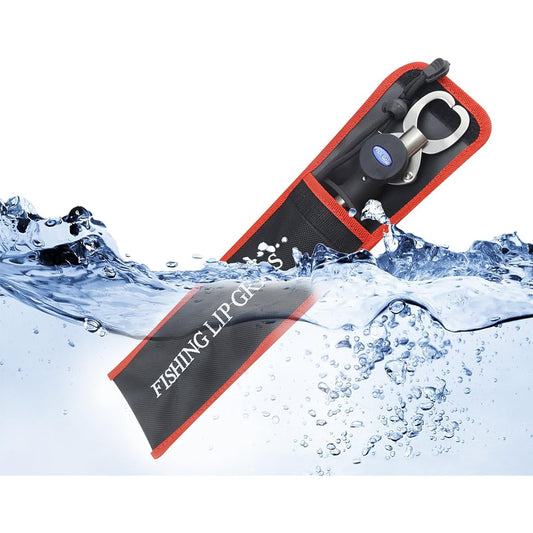 FuPany Fish Grip Fish Catcher Measuring Measure Fish Catcher with Waterproof Case Black (FPFG-03)