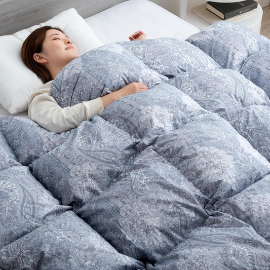 Gen of Tansu Duvet Single White Duck Down 93% Made in Japan [Limited to our store! Even warmer 30 square 3D quilt] Comforter 7 years warranty 400dp (bulk height 165mm) or more Antibacterial Domestic power-up processing CIL Gold Label Beige 10119003 20AM