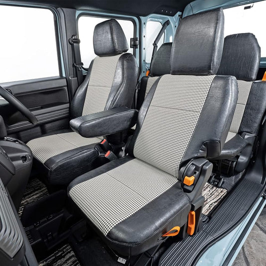 grace (grace) staggered seat cover for N-VAN (H30.07~) HN190-A 2 rows Color: Black CHI-HN190ABK