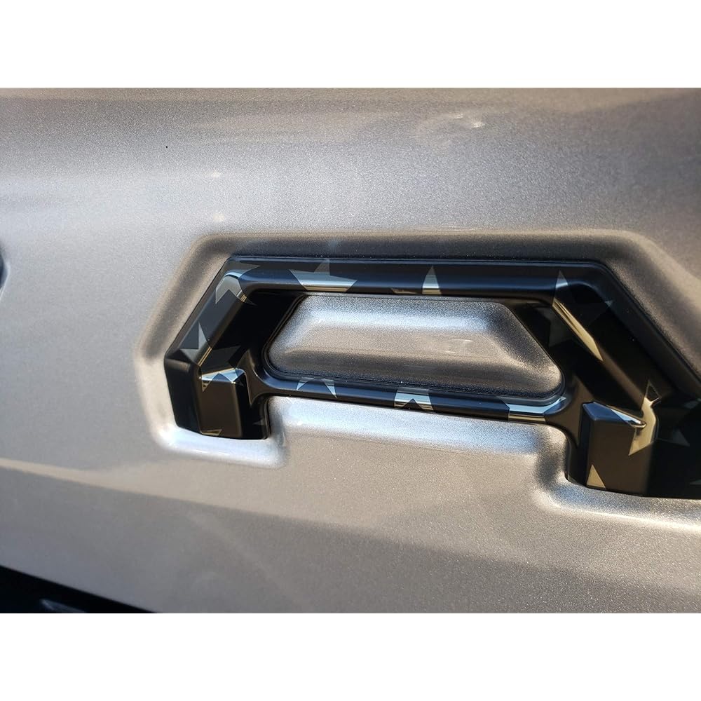 EYECATCHER PRO Series Tail Gate Letter Insert 2016-2023 Compatible with Tacoma (US flag BLKCHRMBLK)