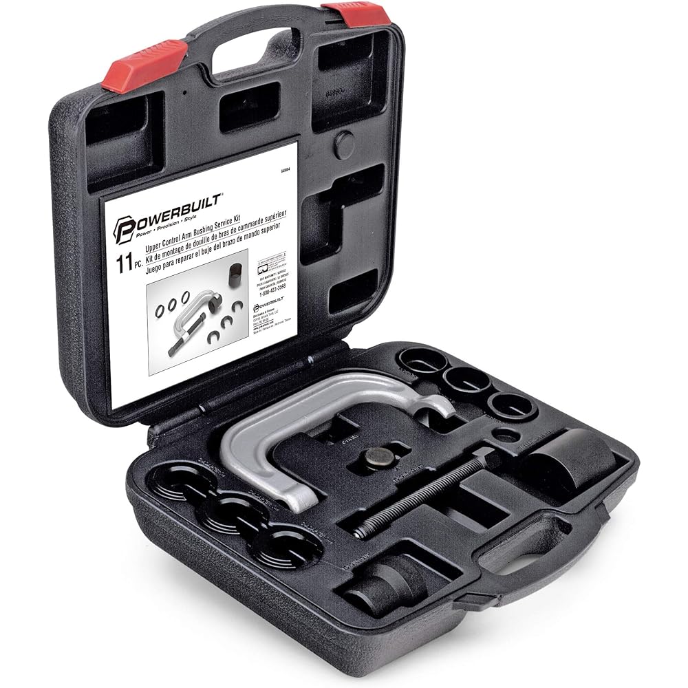 PowerBuilT 648604 Kit 25 UPPER Control Arm Bushing Service Tool Set for Ford, GM, Chrysler