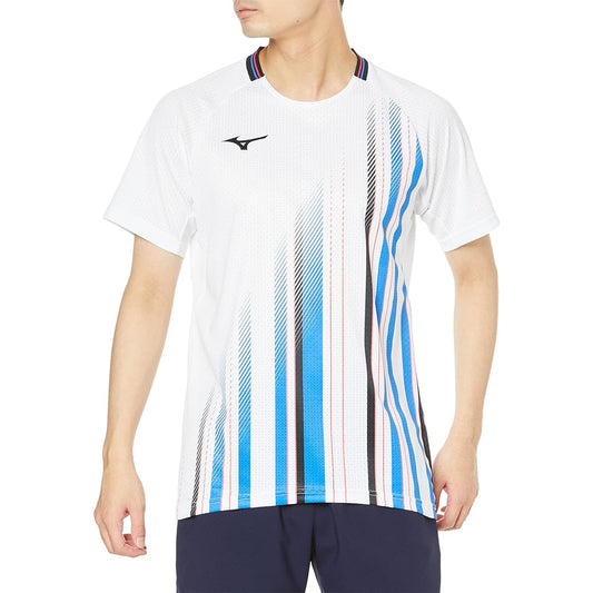 [Mizuno] Tennis Wear Dry Aeroflow Game Shirt Highly Ventilated Dynamotion Fit Badminton 62JA2500