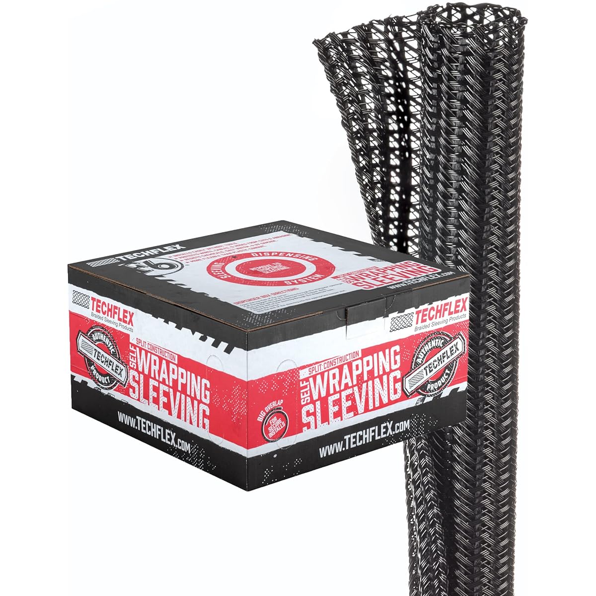 1 /2 "Split F6 knitting cable SLEEVING wrap, split room, TechFlex 100ft F6