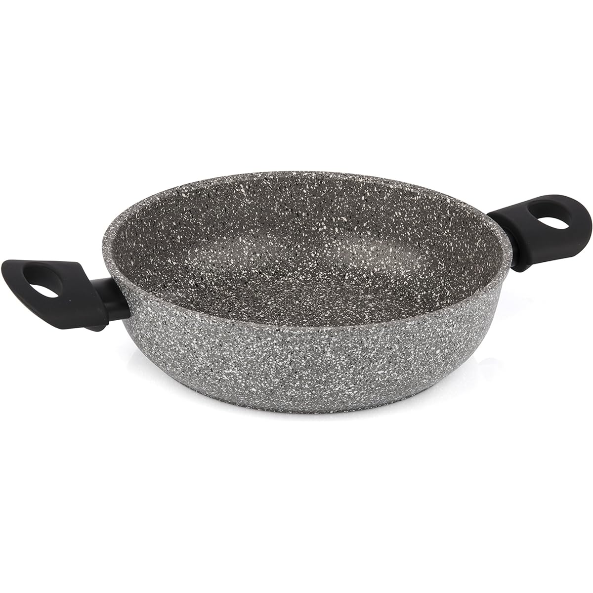 Barazzoni Two-handed pot, gray ∅24×H7cm Low casserole GRAN SASSO PLUS 8551040248600