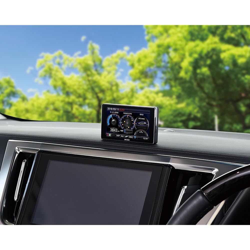 COMTEC GPS LCD Radar Detector ZERO 805V Free Data Update Compatible with Mobile Orbis/Zone 30 OBD2 Connection Drive Recorder Cooperation COMTEC ZERO805V