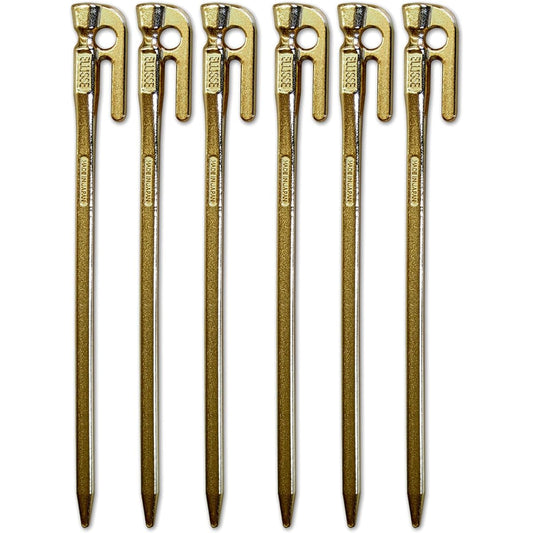ELLISSE Forged Peg Hardened Elisse Stake Ultimate 28cm Gold MK-280UG MADE IN JAPAN (Set of 6)