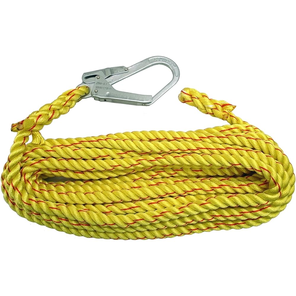 Matsuura Industries New Tetron main rope (for vertical use) with large diameter hook on one side, 16mmΦ×20m, rope end with reverse satsuma processing