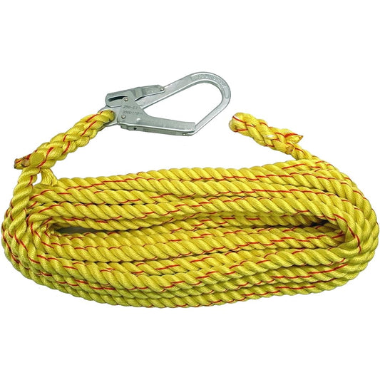 Matsuura Industries New Tetron main rope (for vertical use) with large diameter hook on one side, 16mmΦ×20m, rope end with reverse satsuma processing