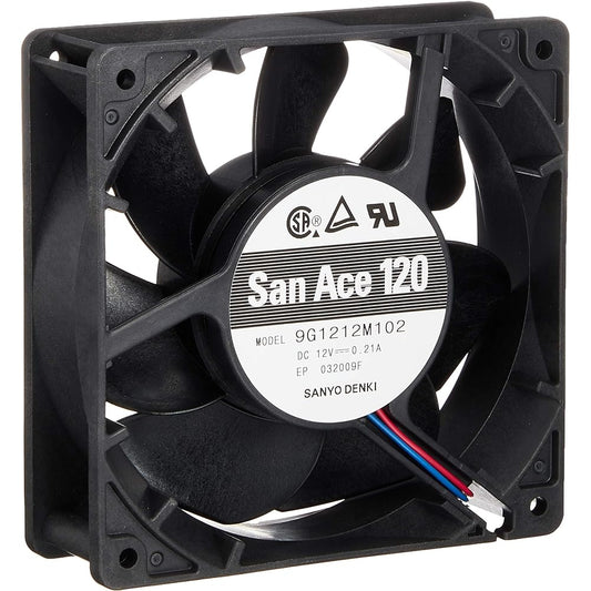 Sanyo Denki DC Fan San Ace 120 Type: 9G 12V Maximum Air Flow: 2.1/74 No Sensor 9G1212M102