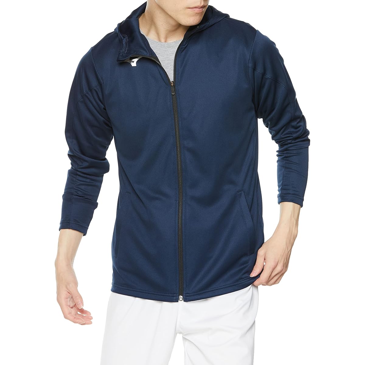 [Mizuno] Training Wear Soft Knit Full Zip Hoodie Parka Slim Fit 32MCA118