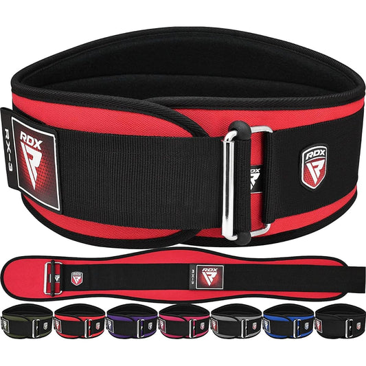 RDX Weight Training Belt Lifting Belt Neoprene Gym Muscle Training (Large, Red)