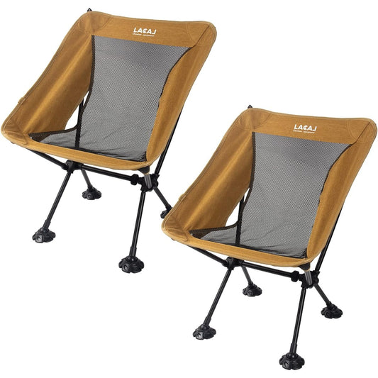 LACAL Outdoor Chair, Camping Chair, Foldable, Lightweight, 1.17KG, Compact, 3 Colors to Choose from, Solo Camping, Fishing, Climbing, Load Capacity 150kg (2 pieces)